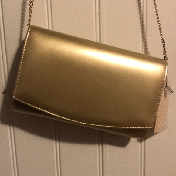 Wallyn's Gold metallic evening bag or clutch. NWT - Picture 3 of 8